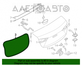 Garnitura capac portbagaj Mazda 3 14-18 BM