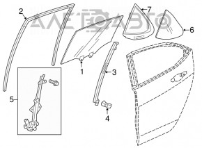 Geam electric cu motor spate stânga Acura TLX 15-