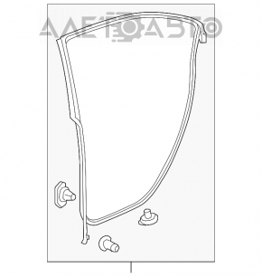 Уплотнитель двери задней правой Acura TLX 15-