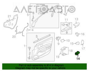 Controlul geamului electric din față stânga pentru Acura TLX 15- negru, 4 auto