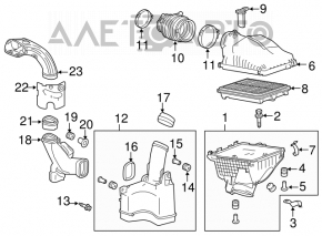 Receptor de aer Acura TLX 15-