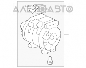 Compresorul de aer condiționat al modelului Acura TLX 15- 2.4 MC447280-9350 are o pârghie ruptă.