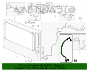 Трубка кондиционера компрессор-печка Acura TLX 15- 2.4