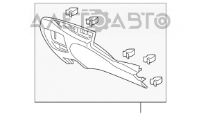 Накладка колени водителя Acura TLX 15-17 OEM