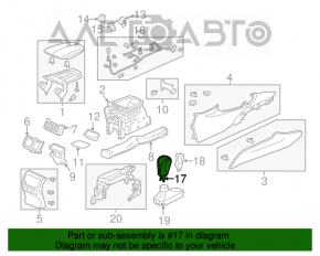 Manerul cutiei de viteze Acura MDX 14-15 din piele neagră