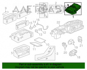 Centru de consolă cu cotieră pentru Acura TLX 15-