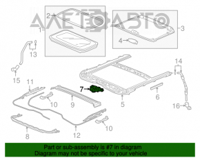 Motorul sunroof Acura TLX 15-