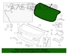 Garnitura capac portbagaj Acura TLX 15-