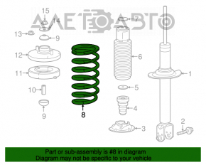 Пружина задняя левая Acura TLX 15- 2.4