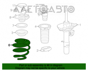 Arcul frontal dreapta Acura TLX 15- 2.4