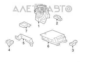 Modulul computerizat al airbag-urilor SRS pentru airbag-urile de siguranță Acura TLX 15-17 post-restilizare