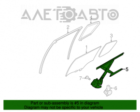 Geam electric cu motor spate dreapta Infiniti Q50 14-