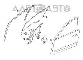 Стеклоподъемник с мотором передний левый Infiniti Q50 14-