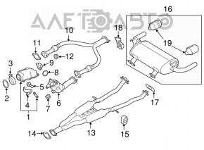 Catalizator dreapta Infiniti Q50 16- 3.0