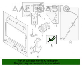 Bobina de condensare a compresorului de aer condiționat Infiniti Q50 16- 3.0