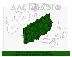 Difuzorul carcasei radiatorului gol Infiniti Q50 16- 3.0