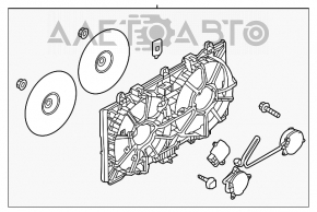 Difuzorul carcasei radiatorului asamblat pentru Infiniti Q50 16- 3.0