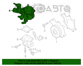 Corpul termostatului asamblat pentru Infiniti Q50 16- 3.0