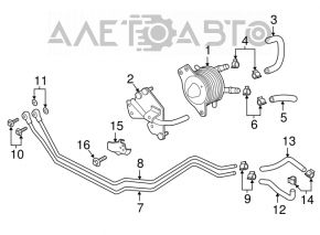 Radiatorul de ulei al cutiei de viteze pentru Infiniti Q50 16- 3.0 RWD