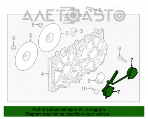 Мотор вентилятора охлаждения правый Infiniti Q50 14-