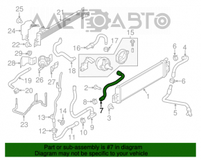 Furtunul de răcire inferior pentru Infiniti Q50 16- 3.0