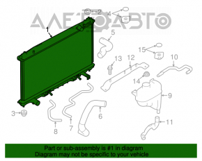 Radiator de răcire apă Infiniti Q50 16- 3.0