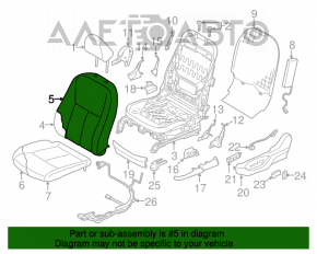 Scaunul șoferului Infiniti Q50 17- fără airbag, piele neagră