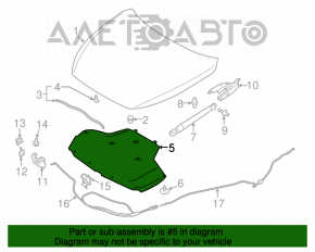 Izolarea capotei Infiniti Q50 14- uzată