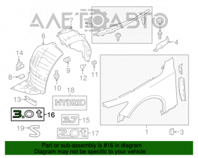 Emblema aripa stângă 3.0T Infiniti Q50 16-20