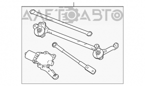 Trapezul de curățare a parbrizului cu motor pentru Infiniti Q50 14-