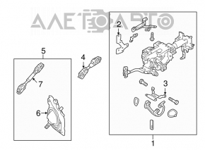 Volanul coloanei de direcție Infiniti Q50 14-19 cu control adaptiv.