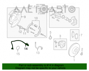 Senzor ABS spate stânga Infiniti Q50 14-