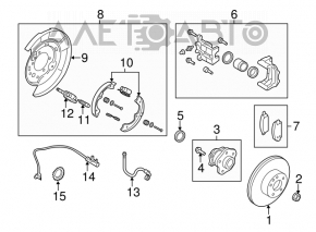 Senzor ABS spate stânga Infiniti Q50 14-