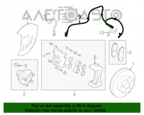 Senzorul ABS din partea dreapta față a Infiniti Q50 14-