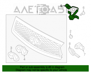 Камера передняя в решетке Infiniti Q50 14-19