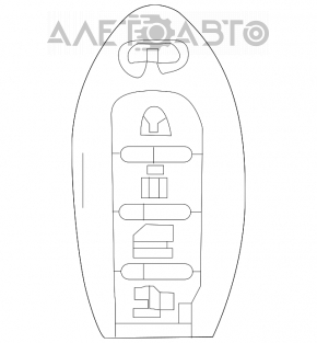 Cheie inteligentă Infiniti Q50 14- 4 butoane, zgârieturi