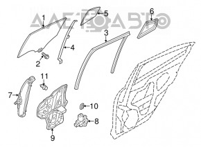 Mecanism de ridicare geam fata dreapta Mazda 3 14-18 BM nou original OEM