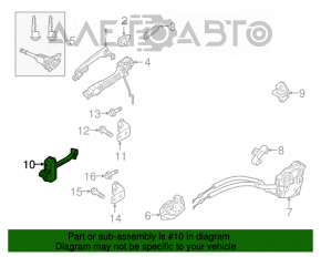 Ограничитель двери передней левой Mazda 3 14-18 BM