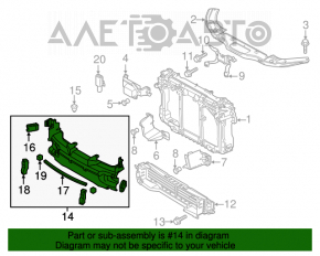 Deflectorul radiatorului inferior Mazda 3 14-16 BM pre-restilizare