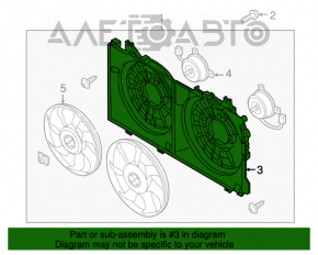 Difuzorul carcasei radiatorului gol Mazda 3 14-18 BM 2.0 2.5