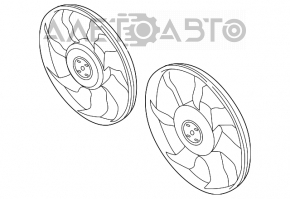 Paletele ventilatorului de răcire stânga Mazda 3 14-18 BM