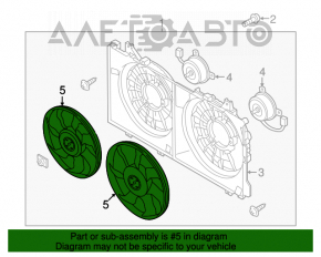 Paletele ventilatorului de răcire stânga Mazda 3 14-18 BM