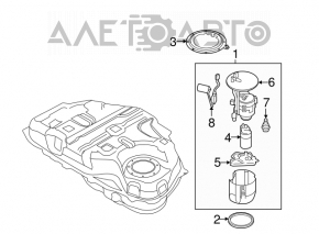 Топливный насос бензонасос Mazda 3 14-18 BM колба в сборе