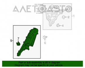 Capac spate dreapta inferioara Mazda 3 14-18 BM, negru, zgarieturi