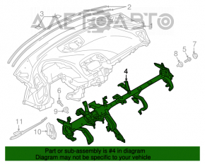 Труба подторпедная усиление Mazda 3 14-18 BM