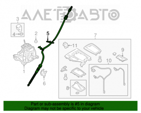 Cablu de schimbare a treptelor de viteze pentru Mazda 3 14-18 BM, cutie de viteze automată.