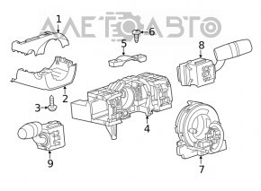 Schimbator coloana de directie stanga Mazda CX-5 13-16 nou original OEM