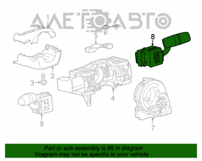 Comutatorul de sub volan dreapta Mazda 3 14-18 BM pentru senzorul de ploaie