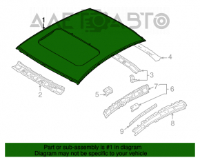 Acoperiș metalic pentru Mazda 3 14-18 BM cu trapă