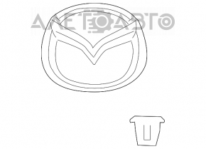 Emblema capac portbagaj Mazda 3 14-18 BM nou original OEM